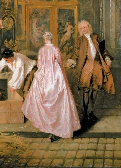 Das Schild des Gersaint-Ladens, 1721 (Detail) von Jean Antoine Watteau